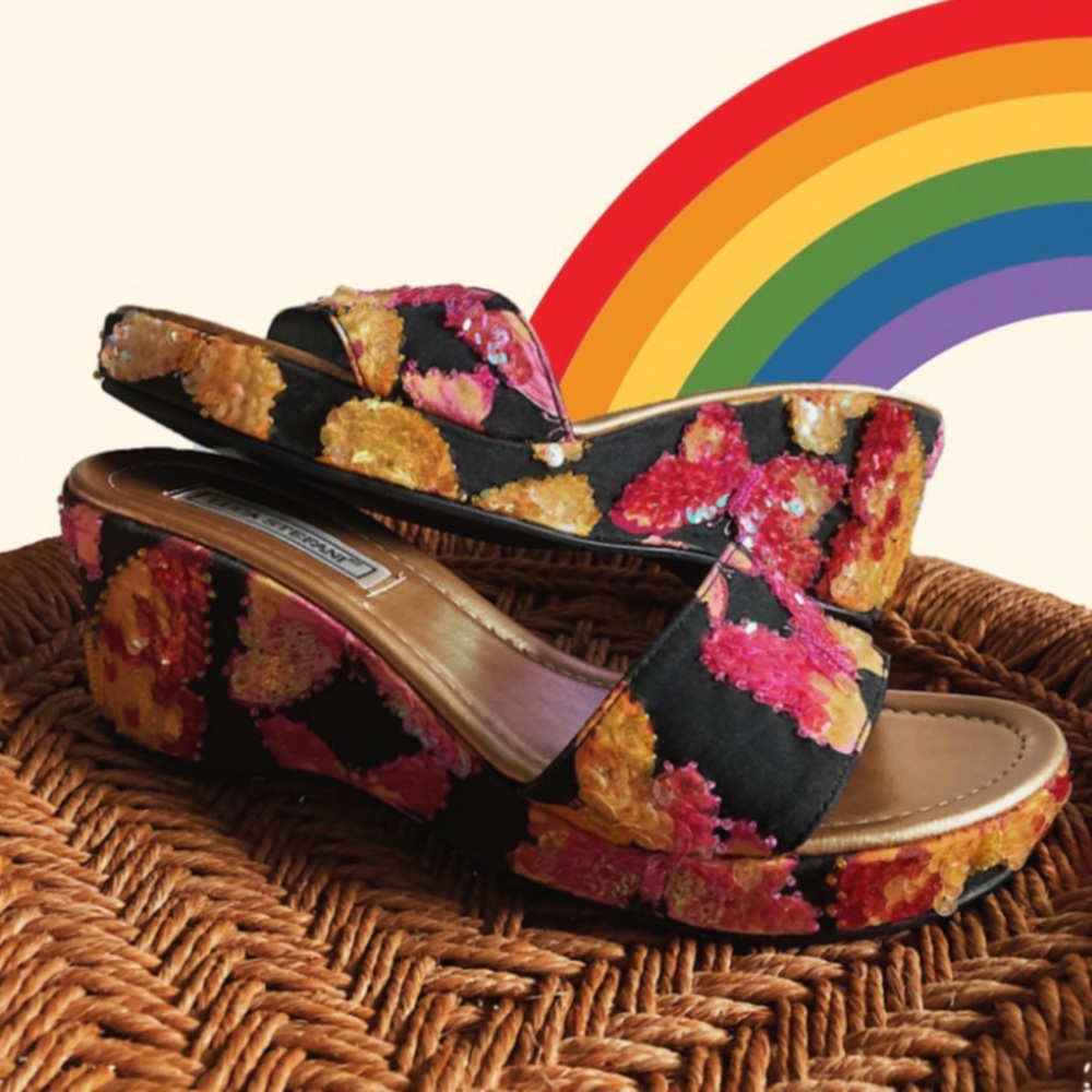 Y2K Butterfly Wedge Chunky Sandals